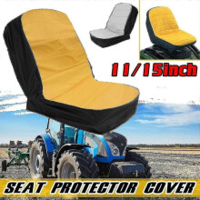 (yellow) Waterproof For John Deere Seat Cover Lawn Ride On Mower Tractor Up To 15" Ta