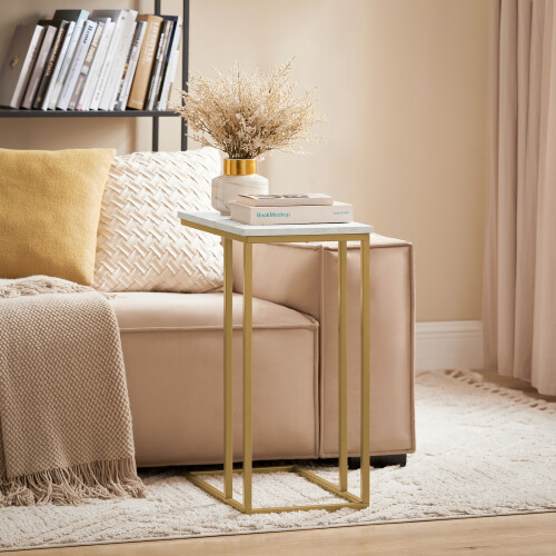 SoBuy Τραπέζι Καφέ Gold 48x30x62cm 1