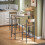 SoBuy Set Table de Bar + 2 Chaises Hautes 2