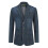 (L,Dark Blue)Mens Regular Fit Denim Blazer Casual 3 Buttons Multi-pocket Suit Jacket 1