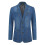 (M,Light Blue)Mens Regular Fit Denim Blazer Casual 3 Buttons Multi-pocket Suit Jacket 1
