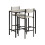 SoBuy Set Table de Bar + 2 Tabourets Hauts 1