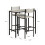 SoBuy Set Table de Bar + 2 Tabourets Hauts 3