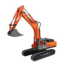(Orange) Excavator Toy 360-degree Rotation Digging Arm 1:36 Scale Simulation Ornament Engineering Vehicle Model Children Toy[hsff]