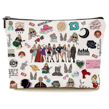 (E) Travel Makeup Bag,skincare Toiletry Bag Travel Cosmetic Bag With Zipper,album Inspired Gift For Taylor Swift Swiftie Fans Gift Music Lover