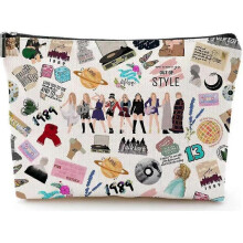 (D) Travel Makeup Bag,skincare Toiletry Bag Travel Cosmetic Bag With Zipper,album Inspired Gift For Taylor Swift Swiftie Fans Gift Music Lover