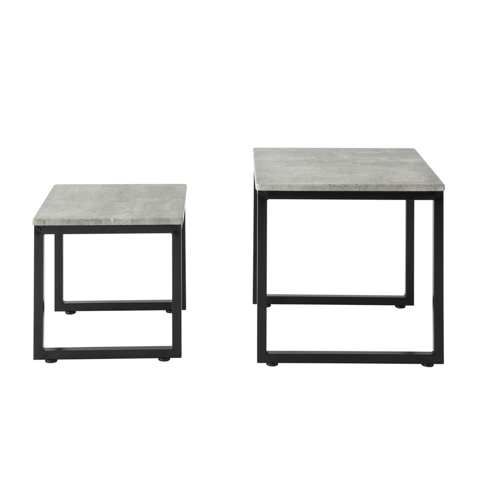 SoBuy Set de 2 Tables Basses Gigognes Empilables
