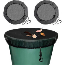 2 Pcs Rain Tank Net, Protection Net for Rain Barrel with Drawstring, Mosquito And Leaf Protection