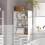 SoBuy Ψηλό Ντουλάπι Μπάνιου BZR44-W Λευκό 60x160x30 cm 12