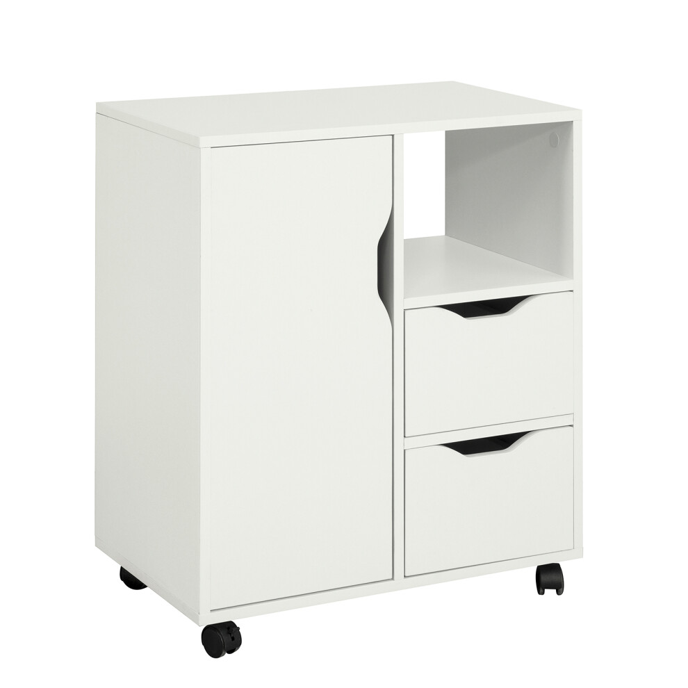 SoBuy FBT105-W, Home Office File Cabinet Printer Stand on Wheels
