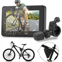 Bike Bicycle Mirror,1080p Bicycle Rear View Camera with 4.3" Screen,130 Wide Angle Color Night Vision Bikes Camera 360 Adjustable