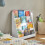 Bibliotecă copii SoBuy KMB32-W, 4 compartimente 8