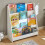 Bibliotecă copii SoBuy KMB32-W, 4 compartimente 9