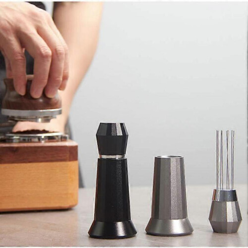 (Silver B) Espresso Blender Coffee Cloth Powder Needle Pine Powder Coffee Maker 2