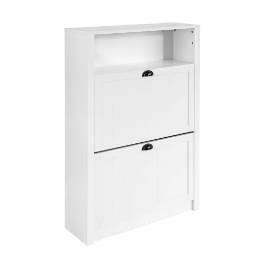 SoBuy Meuble à Chaussures 2 Abattants FSR87-W
