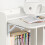 SoBuy Folding Desk with 3 Shelves, White 3
