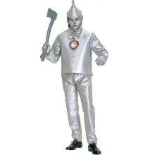(XL, men) Tin Boy Costume Halloween Boys Book Character Costumes For Kidsadult Tin Man Costume For Men, Silver Tin Woodsman