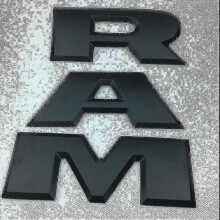(Matte Black) Suitable For Dodge Ram Trunk Car Logo Pickup Stickers Ram 1500 2500 3500 Rear Trunk Large Size Car Sticker