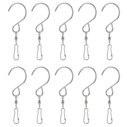 10pcs 360 Degrees Rotation Hooks Stainless Steel Bearing Hook for Wind Chimes