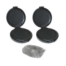 Fingerprint Ink Pad Professional Finger Printing Ink Pad Thumbprint Ink Pad Quick-drying Erasable Ink Pad with Clearblack