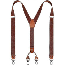 (A02) Mens Braces For Men 4 Clips Y-back 2.5cm Wide Heavy Duty Adjustable Elastic Mens Suspenders Durable Suspenders Strong Metal Clips