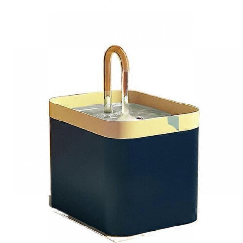 (Navy blue) Cat Water Dispenser Automatic Filter USB Electric Silent 1.5L