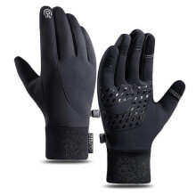 (M,Black)Thermo Gloves, Waterproof Gloves For Winter, Gloves For Women Men -