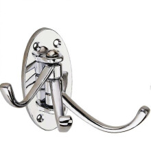 Swivel Coat Hook Folding Solid Metal Heavy Duty Swing Arm Triple Hook Wall Mounted Hanger for Bathroom Kitchen Bedroom - Style B(Silver)