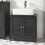 SoBuy Ντουλάπι Μπάνιου FRG237-DG Γκρι 60x58x35cm 2