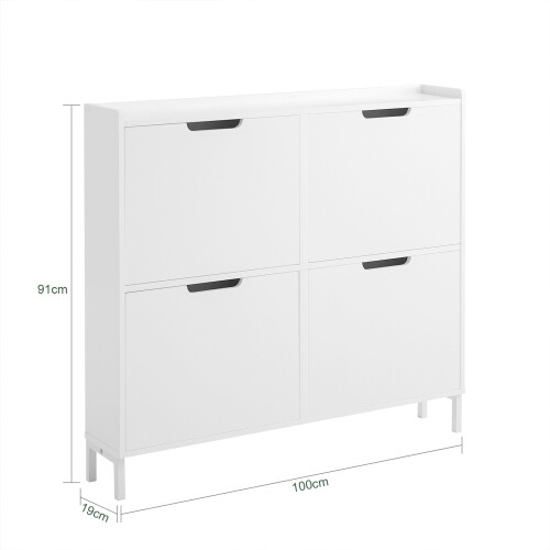 Armoire à Chaussures SoBuy Blanc 100x19x91cm 2