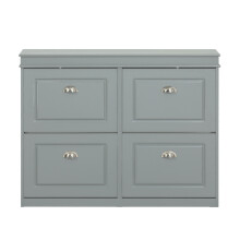 SoBuy Schoenenkast 4 Kleppen, Grijs, 105x83x24 cm