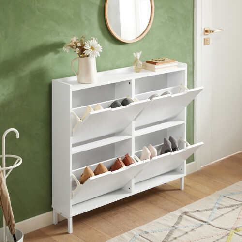 Armoire à Chaussures SoBuy Blanc 100x19x91cm 1