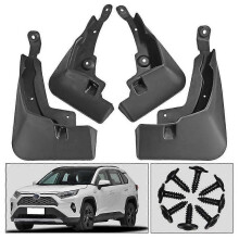 4pcs Soft Pc Mudflaps Mud Fender for Toyota Rav4 2019-2022 Front/rear Car Mudguard Set Auto Replacem