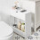 SoBuy Χαμηλό Ντουλάπι Μπάνιου BZR48-W Λευκό 55x20x60εκ 13