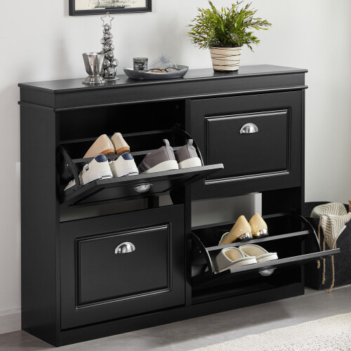 SoBuy Armoire à Chaussures 4 Abattants 1