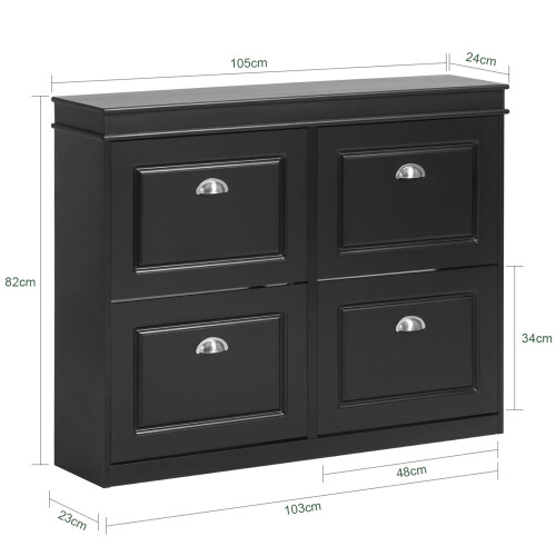 SoBuy Armoire à Chaussures 4 Abattants 2