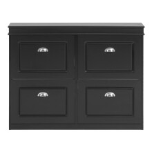 SoBuy Μαύρο Ντουλάπι Παπουτσιών FSR79-SCH 105x24x83cm