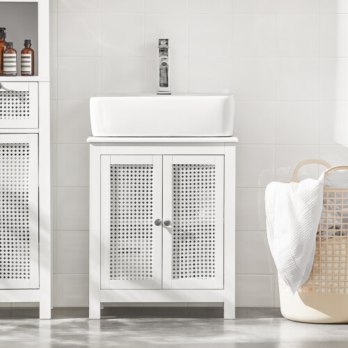 SoBuy Ντουλάπι Μπάνιου BZR35-W Λευκό 50x60x33 cm 1