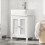 SoBuy Ντουλάπι Μπάνιου BZR35-W Λευκό 50x60x33 cm 14