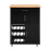 SoBuy Black Kitchen Storage Trolley with Wood Worktop 15