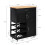SoBuy Black Kitchen Storage Trolley with Wood Worktop 3