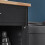 SoBuy Black Kitchen Storage Trolley with Wood Worktop 8