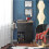SoBuy Black Kitchen Storage Trolley with Wood Worktop 2