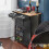 SoBuy Black Kitchen Storage Trolley with Wood Worktop 14