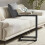 SoBuy Grey Marble Effect Side Table with Metal Frame 2