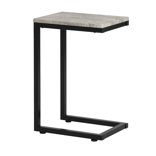 SoBuy Grey Marble Effect Side Table with Metal Frame