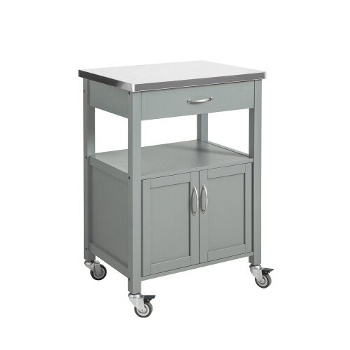 SoBuy Mobile Kitchen Trolley Grey 60x92x44cm