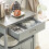SoBuy Mobile Kitchen Trolley Grey 60x92x44cm 4