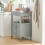 SoBuy Mobile Kitchen Trolley Grey 60x92x44cm 14