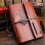 Imitation Leather Diary, , Refillable, Spiral Binding, Classic, Embossed, Travel Diary, with Blan 1